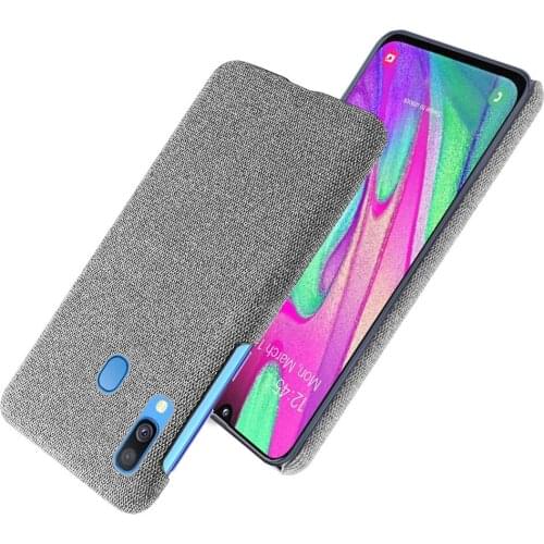 Slim Cloth Texture Cover For Samsung Galaxy A40 Case Fabric Ultrathin Antiskid Anti-fall Capa for Samsung A40 A 40 SM-A405FN/DS