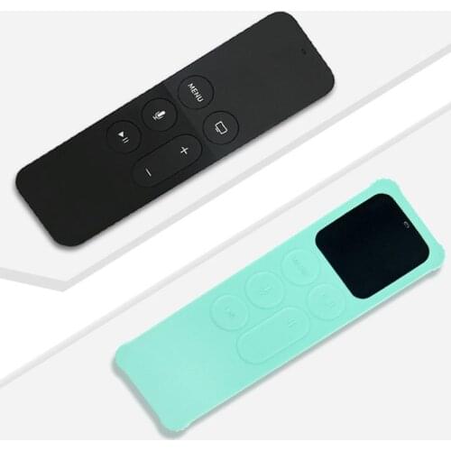 Protective Case Cover For Apple TV Silicone Dustproof Cover for Apple TV4 cover protection home Storage Remote Control Holder U3
