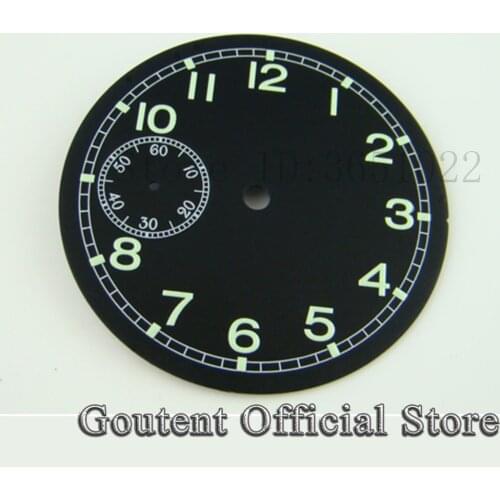 38.9mm Luminous Dial Kit ETA 6497 st36 Movement Mens Watch Face