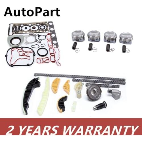 06H107065BS 06J103383D 1.8T Pin23mm Engine Piston Gaskets Timing Chain Guide Repair Kit For VW Golf Passat Audi A4 TT Skoda Seat