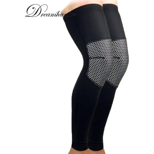 1pcs elastic Basketball Sports Knee pads brace Breath Lengthening Outdoor knee support Compression Football Hiking Running socks