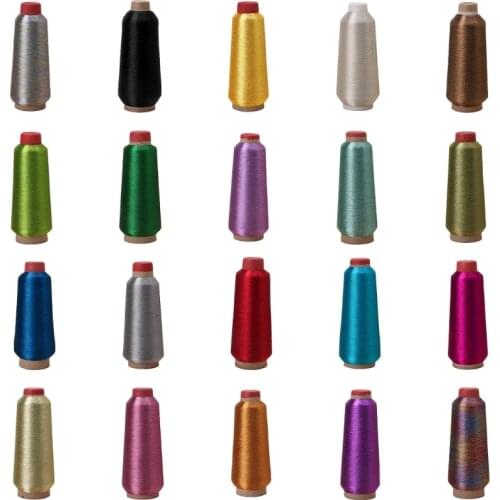 1PC Sewing Machine Cone Threads Polyester Overlocking All Purpose 20Colors Kleur goud zilver lijn/kruissteek borduurgaren