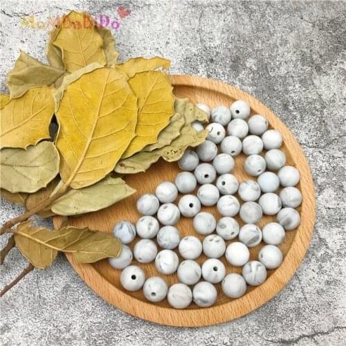 Silicone Bead Marble 10pcs Baby Jewelry Teether Food Grade Round Chewable DIY Fashion Bracelet Beads