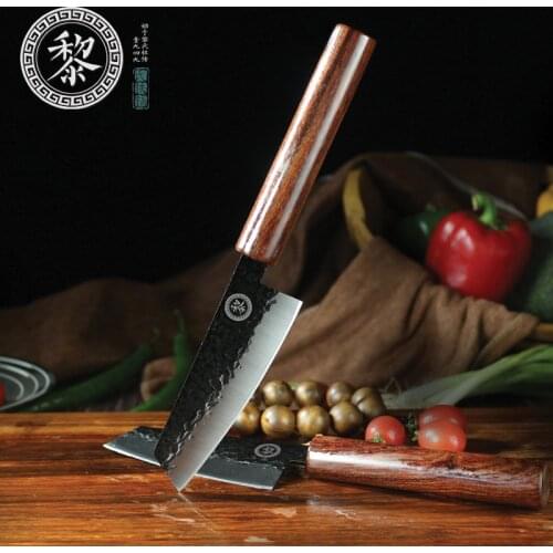 4.5 Inch Handmade Forged Knives Traditional Craft Fruit Forging Kitchen Knife 4Cr13mov Cooking Tools Fish Boning Sharp Kiritsuke