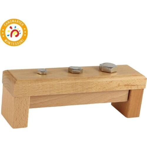 Montessori Kids Toy High-Quality Wood Screw Bolts and Nuts Learning Educational Preschool Training