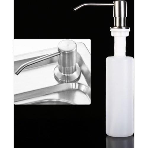 10.14 OZ Kitchen Sink Soap Dispenser Accessories Dishwashing Basin Pool Stainless Steel Detergent Detergent Bottle