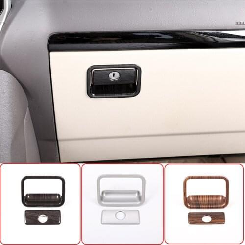 For Toyota Land Cruiser Prado FJ150 150 LC150 2010-2018 Black Wood Grain Car ABS Interior Glove Cover Trim Accessories