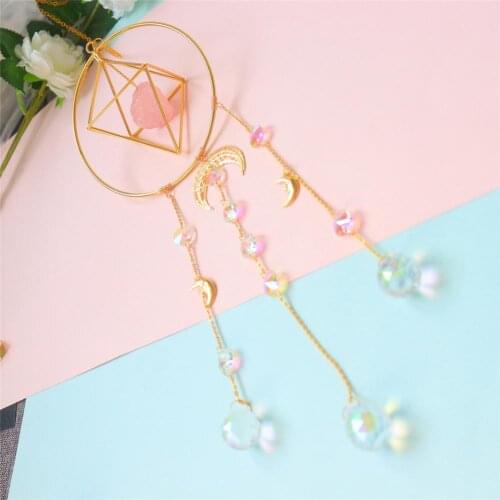 Crystal Wind Chimes Window Hanging Prism Pendant Dream catcher Plated Hanging Drop for Outdoor Indoor Garden Windchimes