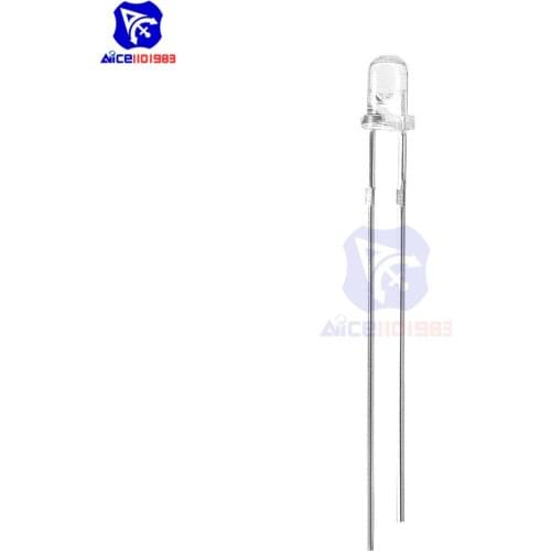 Diymore 10PCS/Lot 3mm 940nm Infrared Emitter Diode DC 1.2V LED IR Emitter Light Emitting Diodes Clear Round Head for Arduino