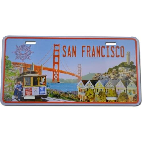 Customized aluminum skin painting aluminum sign, decorative painting bar coffee house painting license plate frame 15*30