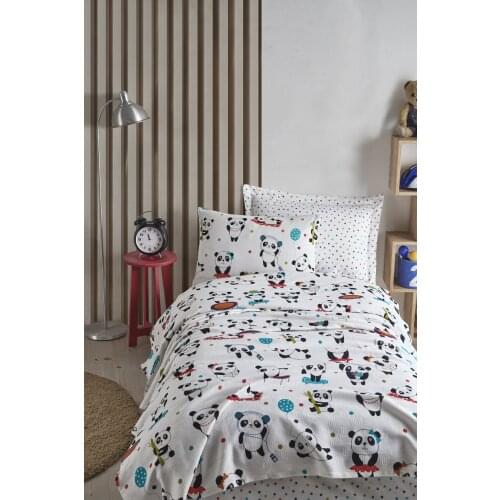 2021 PIQUE Set Turkish Cotton With Pillowcase Bedspread Sets Bed Linen Sheet Modern For Summer Full Size Duvet Cover Star Blue