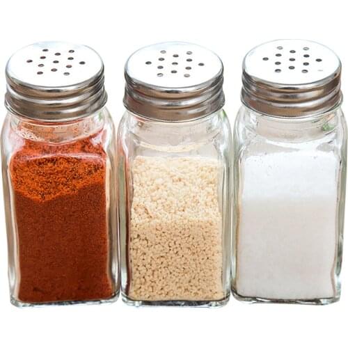 3/6pcs Seasoning Container Multi-Purpose Seasoning Shaker Spice Bottle For Pepper Salt Kitchen Tools
