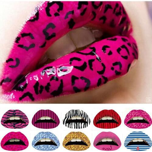 New Temporary Lip Tattoo Sticker Art Transfers Lady Party Fancy Dress Up Beauty
