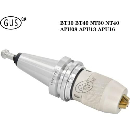 NT30 NT40 drill chuck shank BT30 BT40 APU08 APU13 APU16 shank self-tightening drill clamp with high precision 0.05mm tool holder
