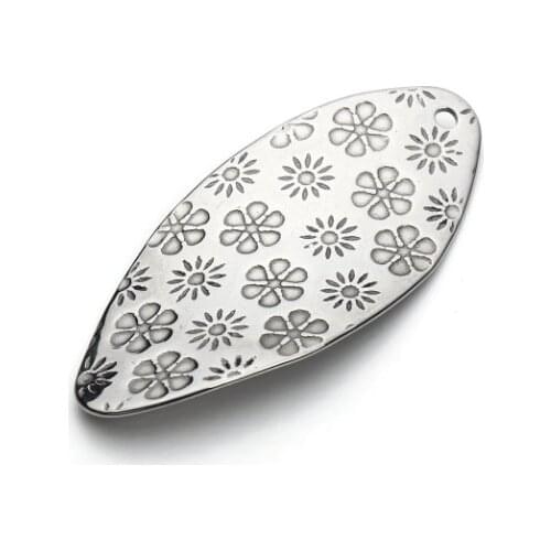 10pcs/lot 17*37mm stainless steel Leaves Connector Metal Alloy Pendant For DIY bracelet Jewelry Making fg4s