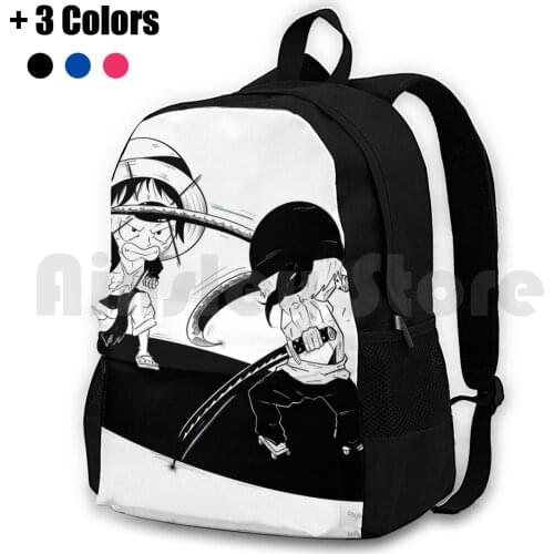 Hero Fight-Manga Style Outdoor Hiking Backpack Waterproof Camping Travel Anime Fight Pop Art Nerd Manga Hero Superhero