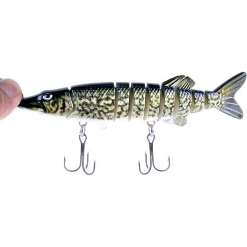 1PC Fishing Lures 12.7cm/20g Swimbait Crankbait Hard Bait Slow 6 Colors 9 Sections Jointed Crank Bait Fishing Lure Tackle