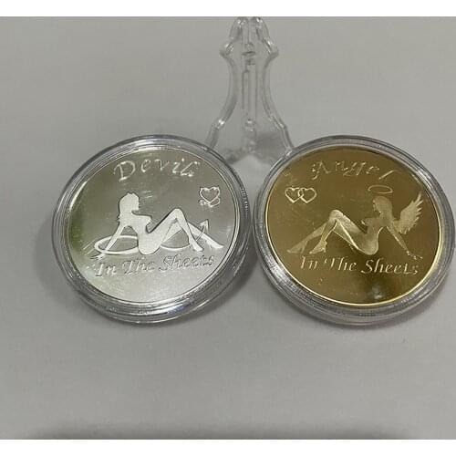 Russian Sexy Lucky lady Sexy Challenge Coin Sexy Girl Mature Gold Toy Gift Gold Plated Challenge Coin ,Gold Coin Craft Gift #66