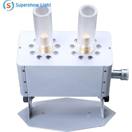 Supershow SFX Dual-Barrel LED CO2 Jet Machine 18x3w RGB 3 In 1 Dry Ice Fog Effect Co2 Cannon Powerful Stage Special Effect