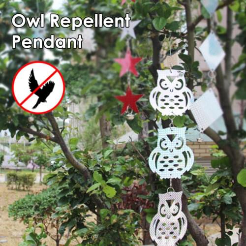 Control Scare Device Laser Reflective Owl Bird Hanging Flash Birds Repel Device Garden Hanging Pendant Ornament