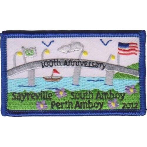 Embroidery patch iron on emblem with PVC on the backing 100% quality Free shipping Welcome custom