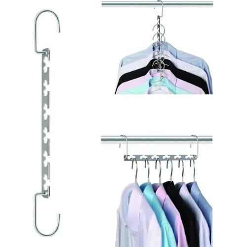 1pcs Multifunctional Space Saving Metal Hangers Closet Space Saver Wardrobes Clothes Organizer for Dormitory Bedroom
