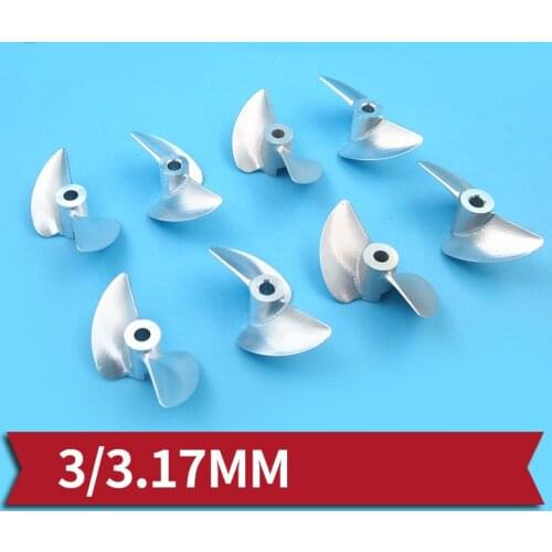 1PC CNC Aluminum Alloy Propeller 30mm 32mm Propellers CW CCW 1.4 Pitch 3mm 3.17mm Aperture Props Two-blade Paddle for RC Boats