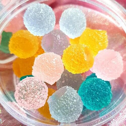 10PCS Mini Round Candy Filler For Clear/Fluffy Mud Box Popular Toys Kids Slime DIY Kit Accessories Modeling Clay