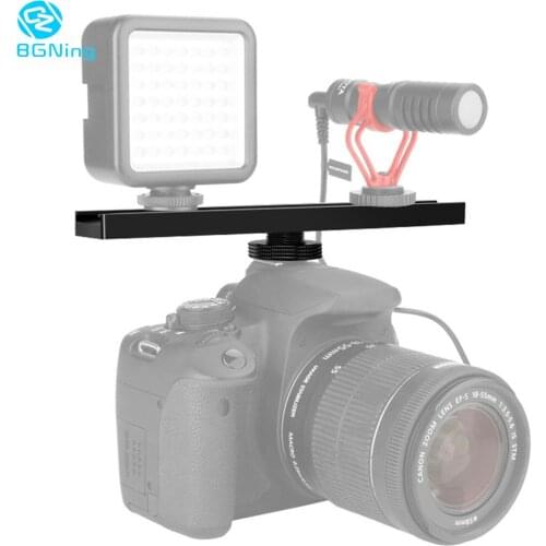 18cm Extension Rail Bracket Bar 1/4" Screw Hot Cold Shoe Mount for Flash Speedlite Video Light Microphone for Canon Nikon Sony
