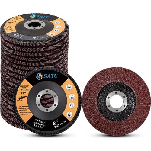 20PCS Flap Sanding Disc Aluminum 4-1/2" X 7/8" 40 60 80 120 Grit Grinding Wheel