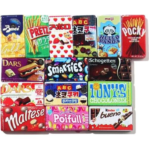 New 6/15pcs Mini Cute Simulation Chocolate Snacks Model Food for Barbies Blyth Dollhouse Miniature food toys