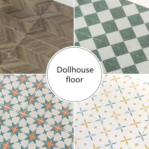 Aizulhomey Retro Double-Sided Doll House Floor OB11 Blyth Bjd Furniture Toy 1/12 1/6 Lol Dollhouse Accessories Photo Scene Props