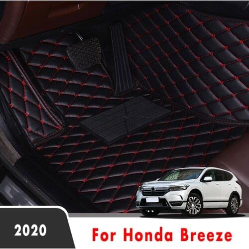 Car Floor Mats For Honda Breeze 2020 Auto Interior Accessories Leather Carpets Custom Styling Protector Covers Waterproof Rugs
