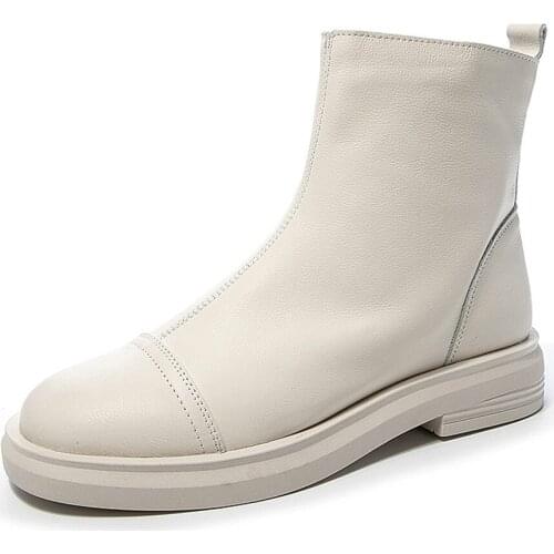 Autumn Women Ankle Boots Casual Comfort Women Boots Black White Winter Shoes Women Booties Female Platform Shoes