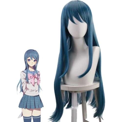 Danganronpa Maizono Sayaka Long Wig Cosplay Costume Dangan Ronpa Heat Resistant Synthetic Hair Women Wigs