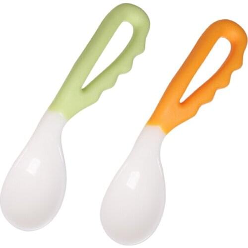Baby Infant Spoon Set Solid Feeding Pacifier Bending Spoons Kids Children Chick Food Supplement For Toddle flatware T0166