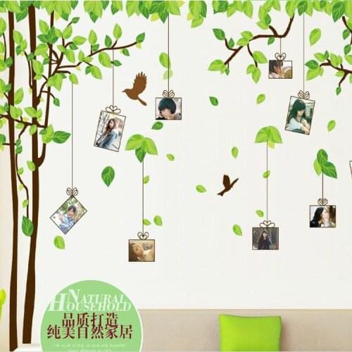 DIY Wall Decal Tree Branches Birds Photo Frame Wall Sticker for kids rooms Bedroom Living Room Art Home Decor Background Sticker