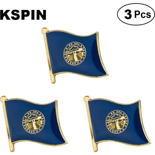 U.S.A Nebraska Lapel Pin Brooches Pins Flag badge Brooch Badges