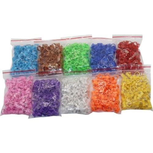 Inner Diameter 8mm Bird clip ring 10 Colors No.001~100 Digital Parrot Clip Rings Band Foot Ring Bird Supplies