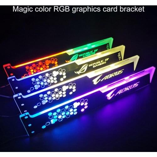 Graphics Card Bracket Luminous Strong Structure RGB 12-color LED GPU Support for Computer