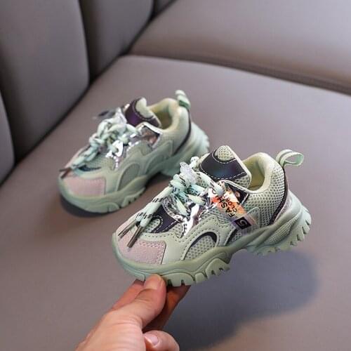 Sneakers 2021 Boys Girls Baby Lace-Up Fashion Sneaker Toddler Kids Trainers Infant Soft Shoes Children Sport Shoes