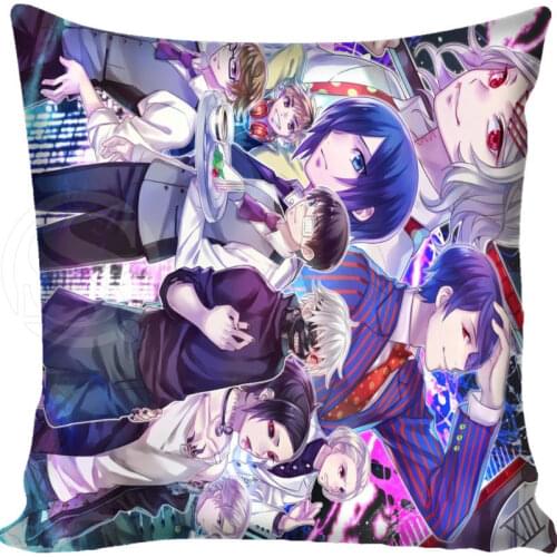 Custom Pillowcase Cover Tokyo Ghoul anime cool girl square zipper Pillow Cover Best Gift For Friend 20x20cm,35x35cm(one side)