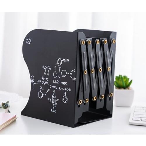 2021 New Retractable Metal Bookends Support Stand Holder Shelf Adjustable Bookrack Organizer School Office Storage Supplies