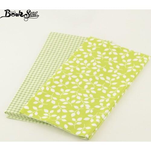 News Leaves And Checks Design 50cmx100cm High Quality 100% Cotton Fabrics Booksew Fabric Bedding Home Textile 2 Pcs/lot Twill