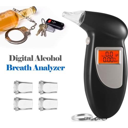 Handheld Backlight Digital Alcohol Tester Digital Alcohol Breath Tester Breathalyzer Analyzer LCD Detector Backlight Light