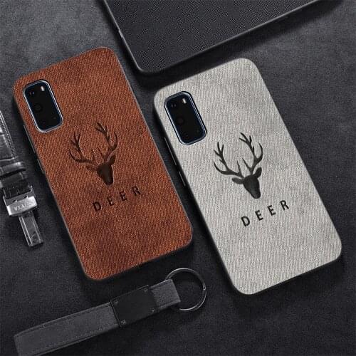 S8 S9 S10E S10 Plus S20 FE S21 Case Deer Cloth Back Cover For Samsung Note 20 Ultra 10 Lite 8 9 J4 J6 J8 2018 Bumper S21 Plus