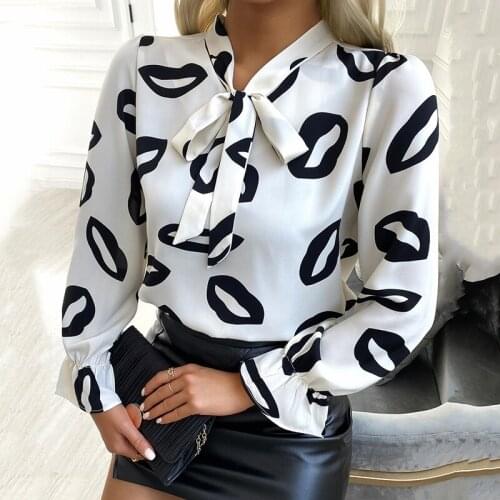 Chiffon Blouse With Lush Sleeves Womens Shirts 2021 Long-sleeve Top Autumn V Neck White Pullover Ladies Casual Elegant Blouses