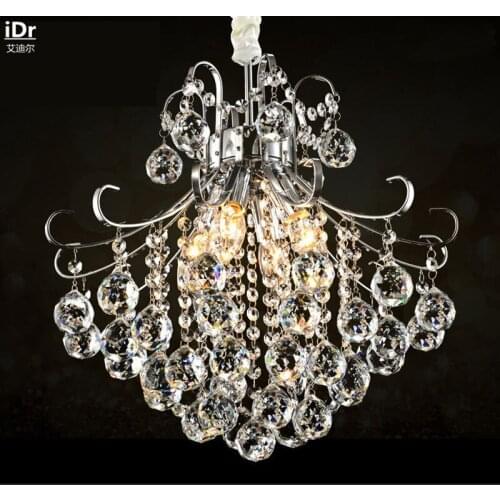 Modern minimalist K9 crystal Chandeliers LED Lustre circular restaurant living room bedroom Chandelier stylish restaurant lamps