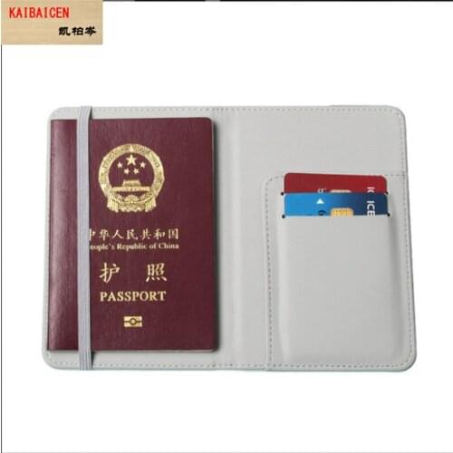 30pcs/lot Blank Sublimation Cover Passport Holder Ticket ID Card Bag Case Leather Wallet Style document holder heat transfer