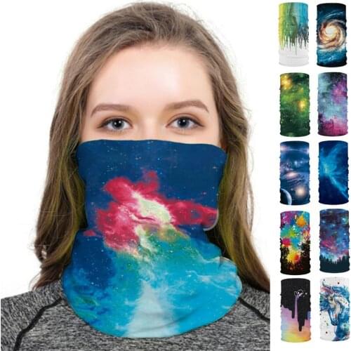 Unisex Stylish Print Soft Breathable Head Scarf Outdoor Riding Dust Sun Protection Face Cover Neck Gaiter Headband Scarf